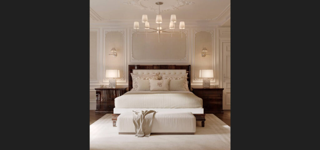 Дизайн интерьера спальни, в апартаментах 500 м² | Утонченная эстетика Ralph Lauren